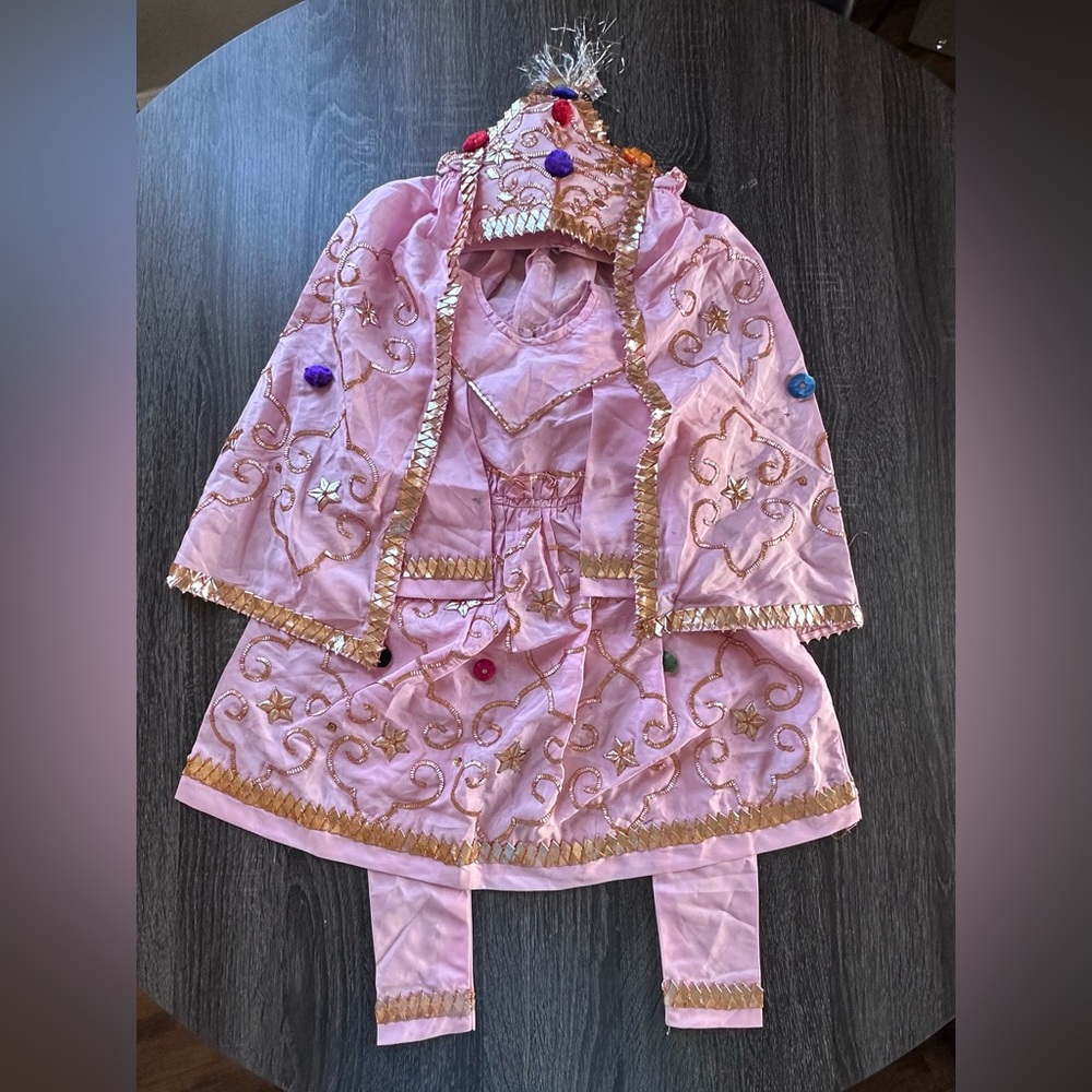 Kids Krishna Traditional Indian Costume, 4 Pieces Total